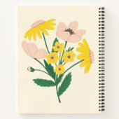 Chic Pink Blume Wreath Personalisierte Rezept Notizblock (Rückseite)