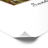 Chic Pink Blumen Abschluss Weiße Klasse 2021 Poster (Ecke)