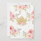 Chic Pink Blush Blues Hoch Tea Graduierungsparty Einladung (Rückseite)