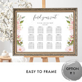 Chic Pink Blush, Rose Gold Hochzeitskarte Poster