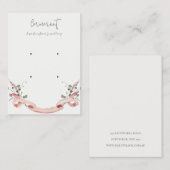 Chic Pink Blush Wildblume Ribbon 2 Stuhlvortrag Visitenkarte (Vorne/Hinten)