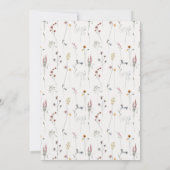 Chic Pink Blush Wildblume Wappen Foto Abschluss Ankündigung (Rückseite)