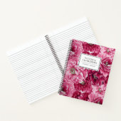 Chic Pink Botanic Peonies Pattern Notizblock