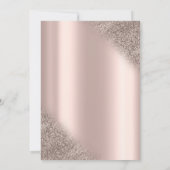 Chic Pink Bow Rose Gold Sweet 16  Einladung (Rückseite)
