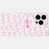Chic Pink Bows Case-Mate iPhone Hülle (Rückseite (Horizontal))