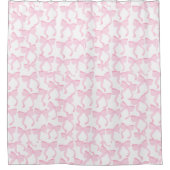 Chic Pink Bows Duschvorhang (Vorderseite)