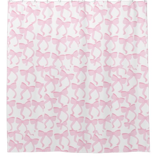 Chic Pink Bows Duschvorhang (Vorderseite)