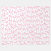 Chic Pink Bows Fleecedecke (Vorderseite (Horizontal))