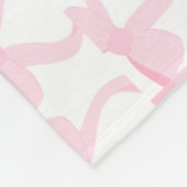 Chic Pink Bows Fleecedecke (Ecke)