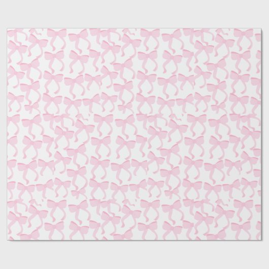 Chic Pink Bows Geschenkpapier (Flach)