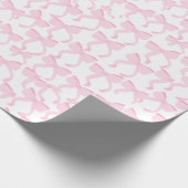 Chic Pink Bows Geschenkpapier (Ecke)