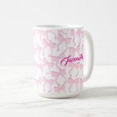 Chic Pink Bows Kaffeetasse (VorderseiteRechts)