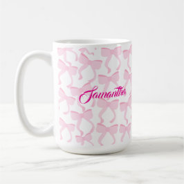 Chic Pink Bows Kaffeetasse