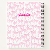 Chic Pink Bows Notizblock (Rückseite)
