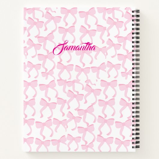 Chic Pink Bows Notizblock (Rückseite)