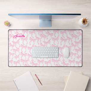 Chic Pink Bows Schreibtischunterlage