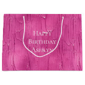 Chic Pink Cake Zuckerguss Geburtstag Große Geschenktüte (Vorderseite)