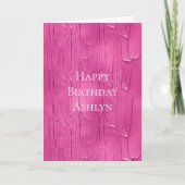 Chic Pink Cake Zuckerguss Geburtstag Karte (Vorderseite)