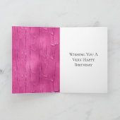 Chic Pink Cake Zuckerguss Geburtstag Karte (Innenseite)