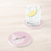 Chic Pink Chandelier Getränkeuntersetzer (Seite)