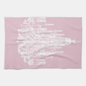 Chic Pink Chandelier Handtuch (Horizontal)