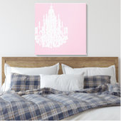 Chic Pink Chandelier Leinwanddruck (Insitu (Schlafzimmer))