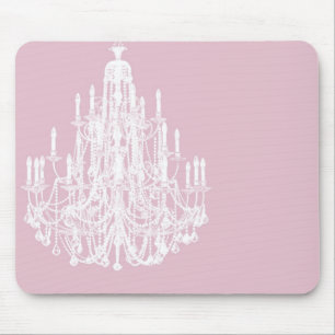 Chic Pink Chandelier Mousepad
