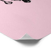 Chic Pink Chandelier Poster (Ecke)