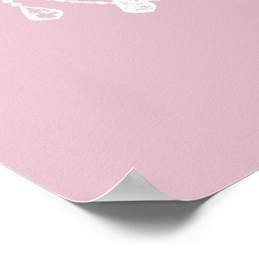 Chic Pink Chandelier Poster (Ecke)