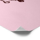 Chic Pink Chandelier Poster (Ecke)