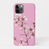 Chic Pink Cherry Blossom Floral Case-Mate iPhone Hülle (Rückseite)