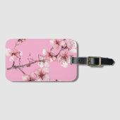 Chic Pink Cherry Blossom Floral Gepäckanhänger (Vorderseite (Horizontal))