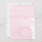 Chic Pink Cherry Blossom Geometrischer Polterabend Einladung (Rückseite)