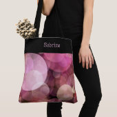 Chic Pink Circles Mit Monogramm Totbeutel Tasche (Von Nahem)