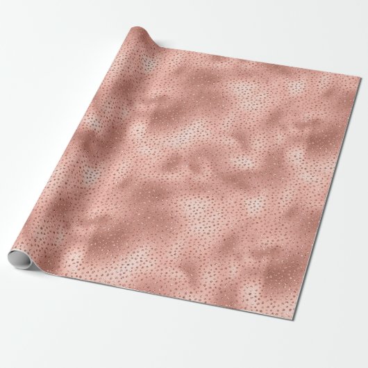Chic Pink Confetti Geschenkpapier (Ungerollt)
