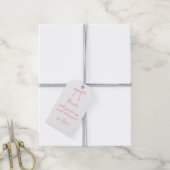 Chic Pink Coquette Bow Trauzeugin Vorschlag Geschenkanhänger (Mit Garn)