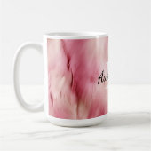 Chic Pink Cowgirl Cowhide Monogram Kaffeetasse (Links)