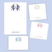Chic Pink Crab | Coastal Sticky Notees Post-it Klebezettel