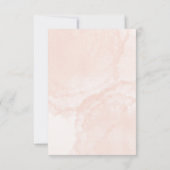 Chic Pink Cream Floral Wedding RSVP Cards (Rückseite)