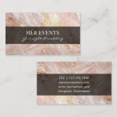 Chic Pink Design Cards für Event Manager Visitenkarte (Vorne/Hinten)