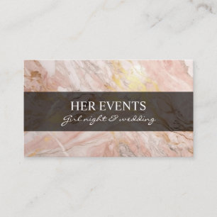 Chic Pink Design Cards für Event Manager Visitenkarte