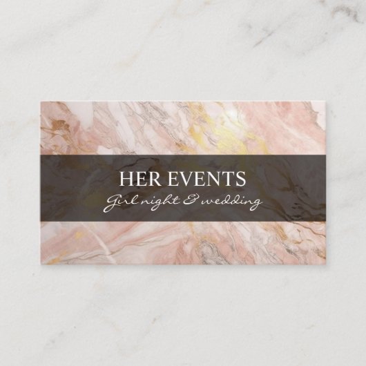 Chic Pink Design Cards für Event Manager Visitenkarte (Vorderseite)