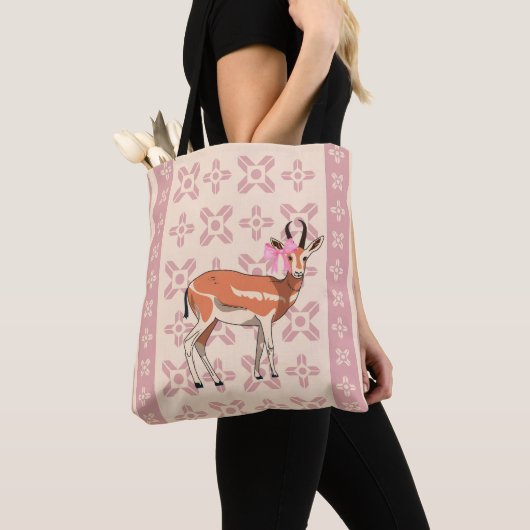 Chic Pink Doe-patterned Christmas Tasche (Von Nahem)