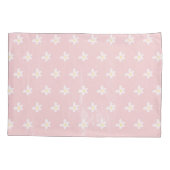 Chic Pink Farmhouse Sweet Daisies Trend Monogram Kissenbezug (Rückseite)
