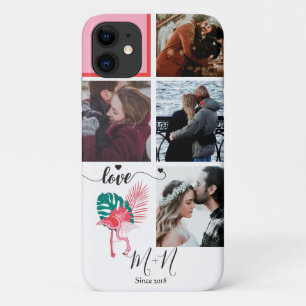 Chic Pink Flamingo 5 Foto Collage Case Mate