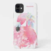 Chic Pink Flamingo Custom Case-Mate iPhone Hülle (Rückseite)