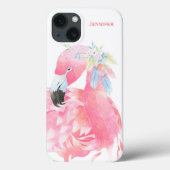 Chic Pink Flamingo Custom Case-Mate iPhone Hülle (Rückseite)