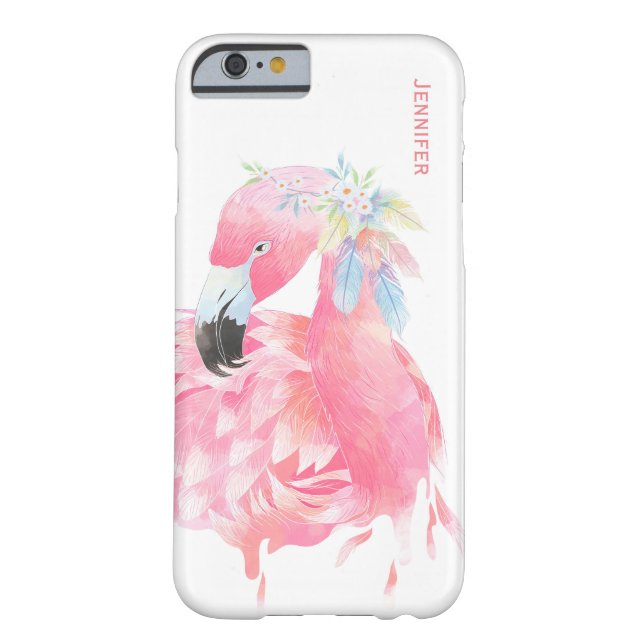 Chic Pink Flamingo Custom iPhone 6 Fall Case-Mate iPhone Hülle (Rückseite)