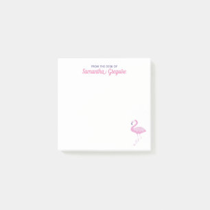 Chic Pink Flamingo vom Schreibtisch aus Post-it Klebezettel