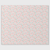 Chic Pink Flamingo Wrapping Paper Geschenkpapier (Flach)